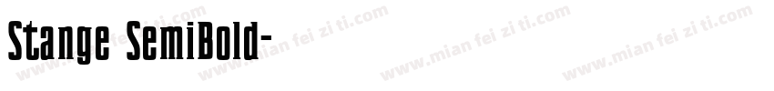 Stange  SemiBold字体转换